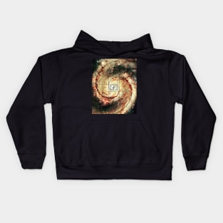 Golden Ratio - Galaxy - Fibonacci Spiral Kids Hoodie